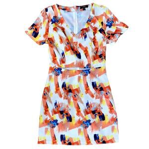 NEW Very J Cutout Abstract Mini Dress Size Small